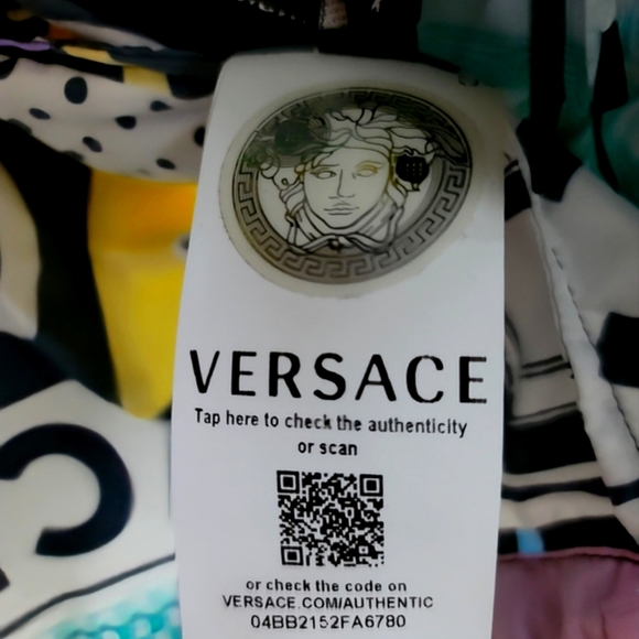 Versace Multicolor Men silk shirt US size 48 - Picture 4 of 4